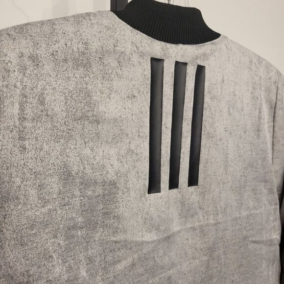 Adidas Womens 3 Stripe Bomber Jacket. Grey, Black, Full Zip, Size Small - Picture 8 of 8